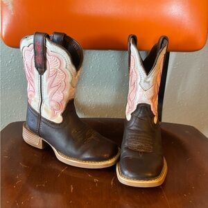 Durango Kids Western Boots (girls)- Brown and Pink